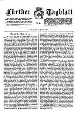 Fürther Tagblatt Dienstag 3. Januar 1865