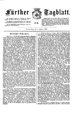 Fürther Tagblatt Donnerstag 5. Januar 1865