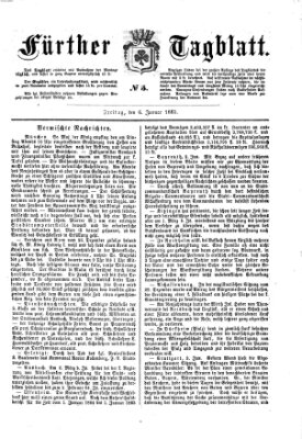 Fürther Tagblatt Freitag 6. Januar 1865