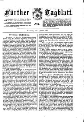 Fürther Tagblatt Samstag 7. Januar 1865