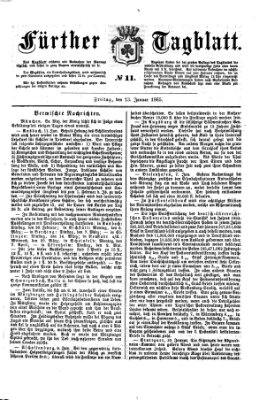 Fürther Tagblatt Freitag 13. Januar 1865