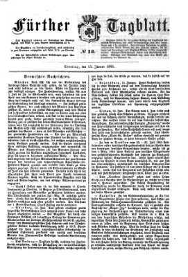 Fürther Tagblatt Sonntag 15. Januar 1865