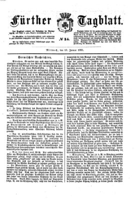 Fürther Tagblatt Mittwoch 18. Januar 1865