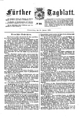 Fürther Tagblatt Donnerstag 26. Januar 1865