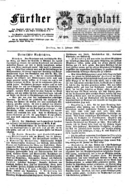 Fürther Tagblatt Freitag 3. Februar 1865