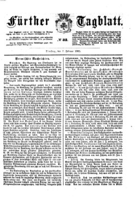 Fürther Tagblatt Dienstag 7. Februar 1865