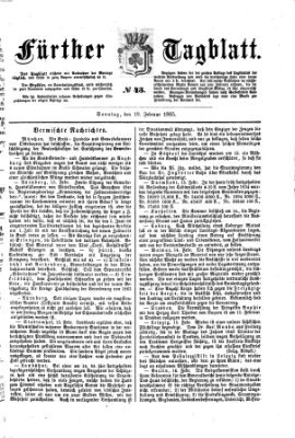 Fürther Tagblatt Sonntag 19. Februar 1865