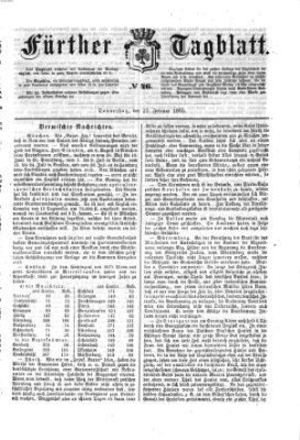 Fürther Tagblatt Donnerstag 23. Februar 1865