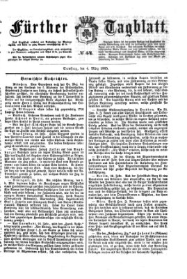 Fürther Tagblatt Samstag 4. März 1865