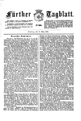 Fürther Tagblatt Samstag 18. März 1865