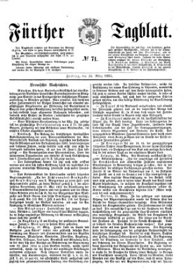 Fürther Tagblatt Freitag 24. März 1865