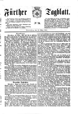 Fürther Tagblatt Donnerstag 30. März 1865