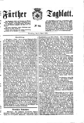 Fürther Tagblatt Samstag 8. April 1865