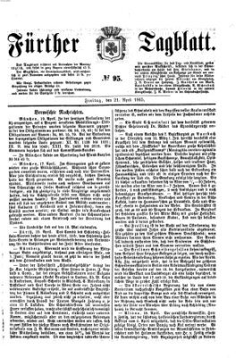 Fürther Tagblatt Freitag 21. April 1865