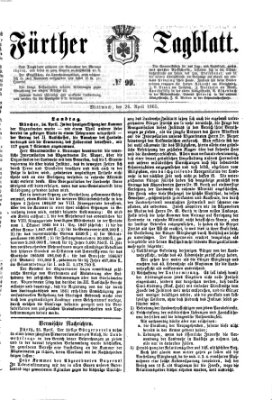 Fürther Tagblatt Mittwoch 26. April 1865