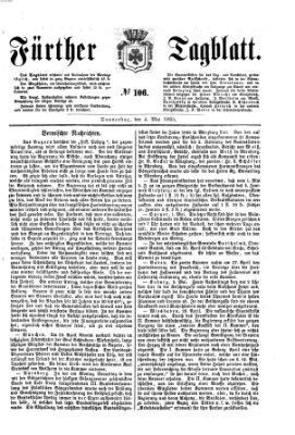 Fürther Tagblatt Donnerstag 4. Mai 1865