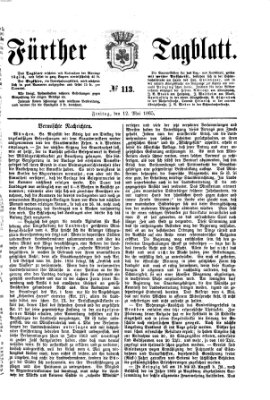 Fürther Tagblatt Freitag 12. Mai 1865