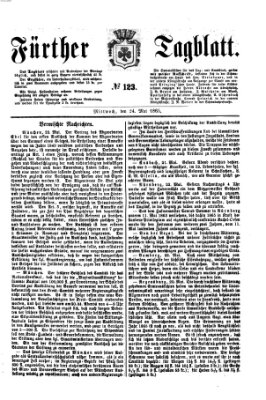 Fürther Tagblatt Mittwoch 24. Mai 1865