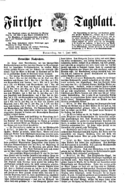 Fürther Tagblatt Donnerstag 1. Juni 1865