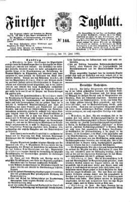 Fürther Tagblatt Freitag 16. Juni 1865