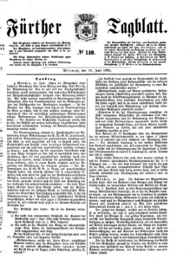 Fürther Tagblatt Mittwoch 21. Juni 1865