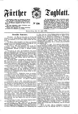 Fürther Tagblatt Donnerstag 22. Juni 1865