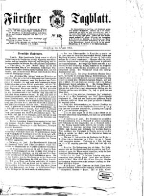 Fürther Tagblatt Samstag 1. Juli 1865