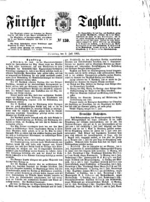 Fürther Tagblatt Sonntag 2. Juli 1865