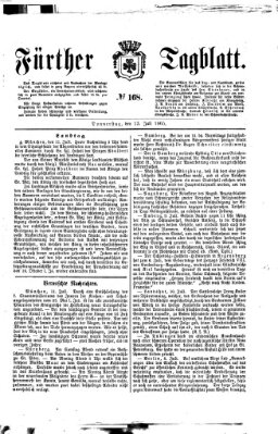 Fürther Tagblatt Donnerstag 13. Juli 1865