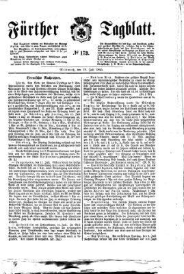 Fürther Tagblatt Mittwoch 19. Juli 1865