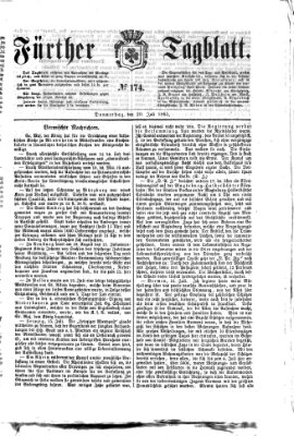 Fürther Tagblatt Donnerstag 20. Juli 1865