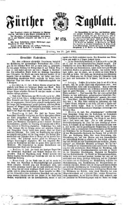 Fürther Tagblatt Freitag 21. Juli 1865