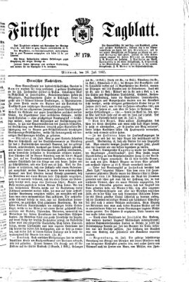 Fürther Tagblatt Mittwoch 26. Juli 1865