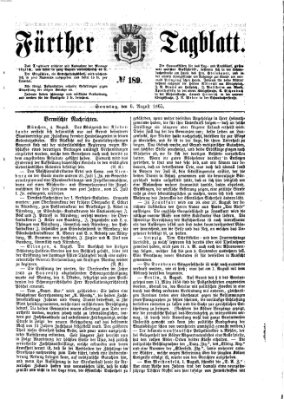 Fürther Tagblatt Sonntag 6. August 1865