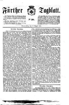 Fürther Tagblatt Donnerstag 17. August 1865