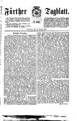 Fürther Tagblatt Samstag 19. August 1865