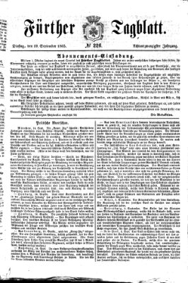 Fürther Tagblatt Dienstag 19. September 1865