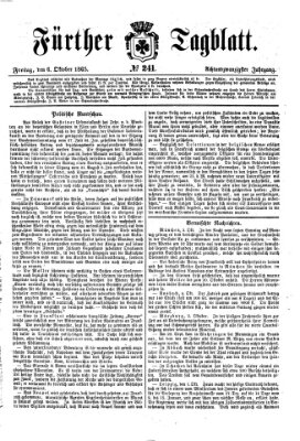 Fürther Tagblatt Freitag 6. Oktober 1865