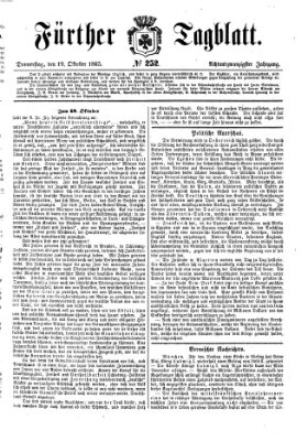 Fürther Tagblatt Donnerstag 19. Oktober 1865