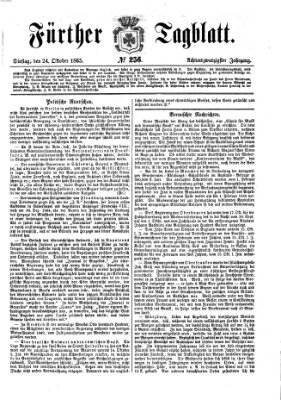 Fürther Tagblatt Dienstag 24. Oktober 1865