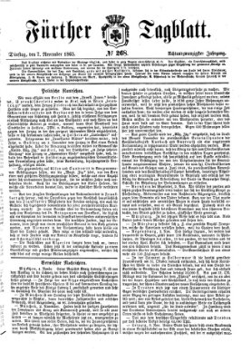 Fürther Tagblatt Dienstag 7. November 1865