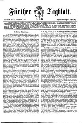Fürther Tagblatt Mittwoch 8. November 1865