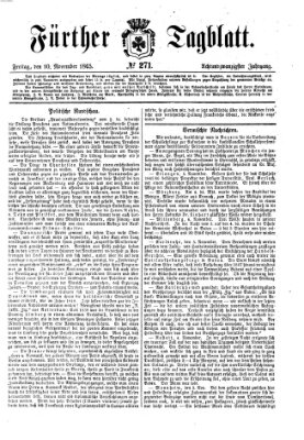 Fürther Tagblatt Freitag 10. November 1865