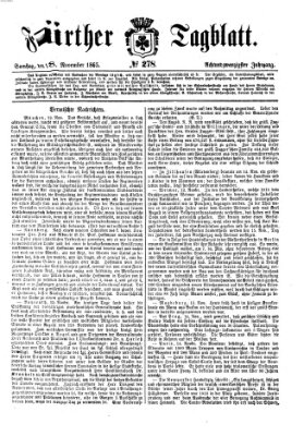 Fürther Tagblatt Samstag 18. November 1865