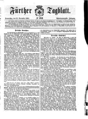 Fürther Tagblatt Donnerstag 23. November 1865