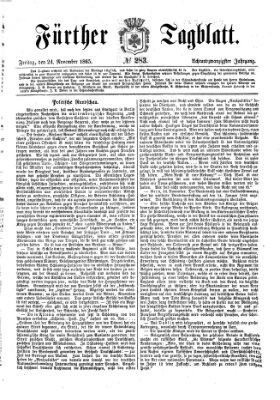 Fürther Tagblatt Freitag 24. November 1865