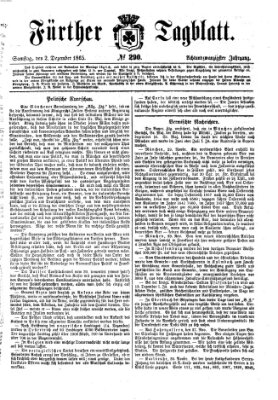 Fürther Tagblatt Samstag 2. Dezember 1865