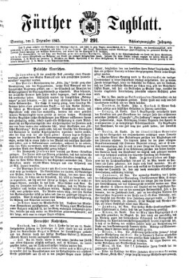 Fürther Tagblatt Sonntag 3. Dezember 1865