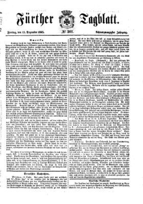 Fürther Tagblatt Freitag 15. Dezember 1865