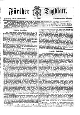 Fürther Tagblatt Donnerstag 21. Dezember 1865